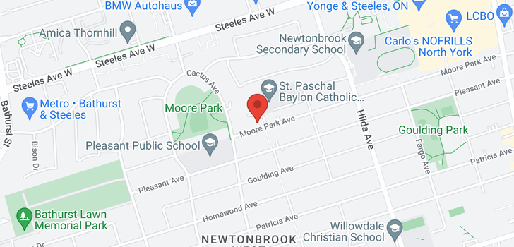 map of 262 MOORE PARK AVE